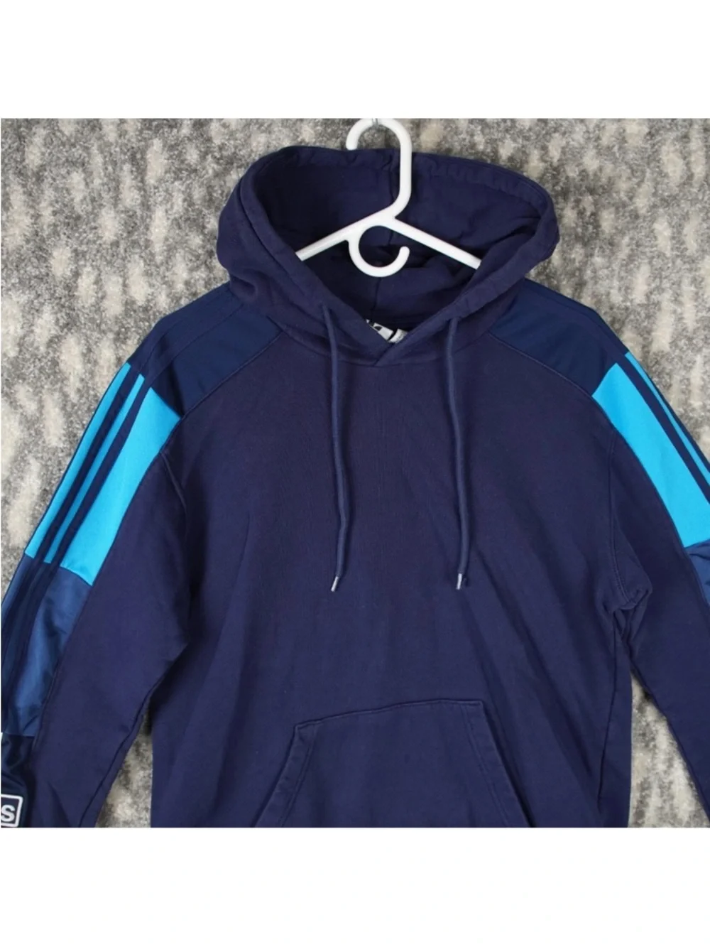 Adidas Originals Re-Process Adicolor Pullover Hoodie Mens Medium Blue Striped